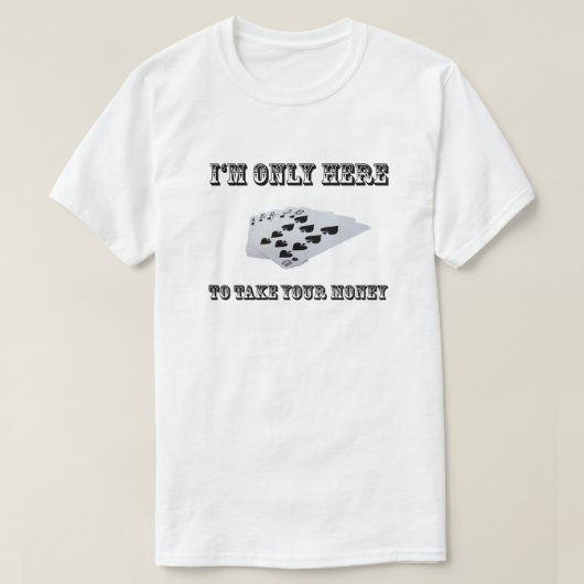 トランプのポーカーのTシャツ Tシャツ (デザイン正面)