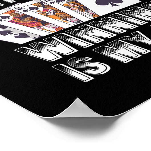 トランプのポーカーは私のゲームの勝利は私のエイムカジノ ポスター (角)