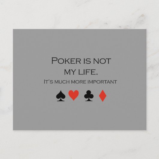 トランプのポーカーは私の人生のTシャツではない ポストカード (正面)