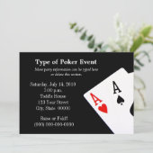 トランプのポーカーをテーマにした招待状 招待状 (スタンド正面)
