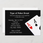 トランプのポーカーをテーマにした招待状 招待状 (正面/裏面)