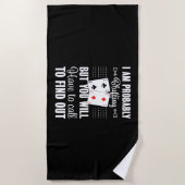 トランプのポーカーを見つけるためにあなたが呼び出さなければならない ビーチタオル (正面)