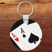 トランプのポーカーアースキーチェーン キーホルダー (正面)