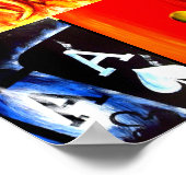 トランプのポーカーアートテキサス州EMコラージュのポスターを開催 ポスター (角)