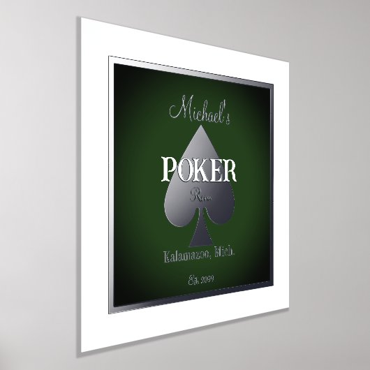 トランプのポーカーエレガントトランプフォイルアクセント 箔ポスター (レイダウン)