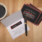 トランプのポーカーエースレッド&ブラック21歳の誕生日パーティー サンキューカード