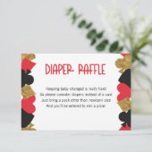 トランプのポーカーオムツ用ラッフルカード サンキューカード (スタンド正面)