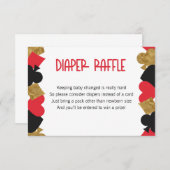 トランプのポーカーオムツ用ラッフルカード サンキューカード (正面/裏面)