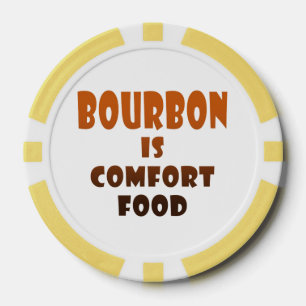 トランプのポーカーカスタムチップス- BOURBONは心地よいフード ポーカーチップ