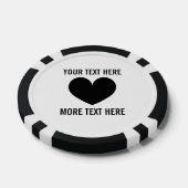 トランプのポーカーカスタムチップハートロゴ付きゴルフボールマーカー ポーカーチップ (シングル)