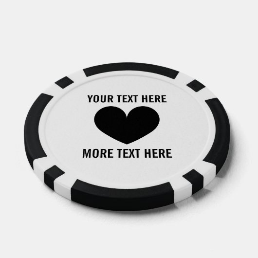 トランプのポーカーカスタムチップハートロゴ付きゴルフボールマーカー ポーカーチップ (シングル)