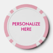 トランプのポーカーカスタムチップ – ピンクマルティーニ ポーカーチップ (裏面)