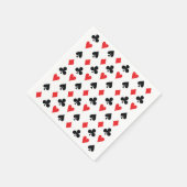 トランプのポーカーカードのスーツ スタンダードカクテルナプキン (角)