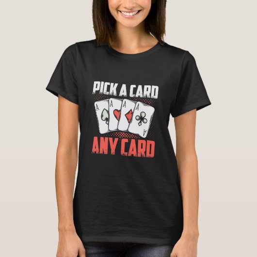 トランプのポーカーカードの選択カード Tシャツ (正面)
