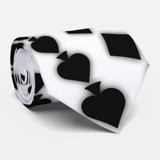 トランプのポーカーカードは螺線形に適します: カスタムなタイ: ブラックジャック ネクタイ (ロール)