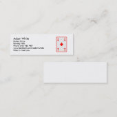 トランプのポーカーカードエース スキニー名刺 (正面/裏面)