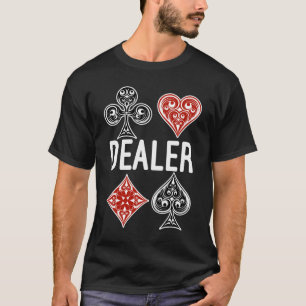 トランプのポーカーカードゲームディーラーカジノラバー Tシャツ