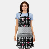 トランプのポーカーカードゲーム エプロン (着用した状態)