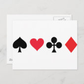 トランプのポーカーカードゲーム ポストカード (正面/裏面)