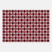 トランプのポーカーカードスーツパーティーギフト包装紙セット ラッピングペーパーシート (正面2)