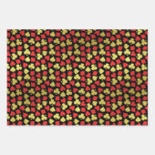 トランプのポーカーカードスーツLas Vegas Casinoギャンブラーのパターン ラッピングペーパーシート (正面3)