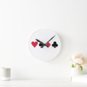 トランプのポーカーカード ラウンド壁時計 (ホーム)