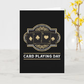 トランプのポーカーカー遊ドのデイカードカジノエースゲームギフト カード (黄色い花)