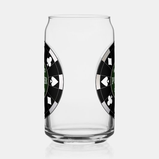 トランプのポーカークラブチップビール缶ガラス飲み物用品 ガラス缶 (右)