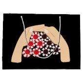 トランプのポーカークールチップの勝者パーティーカジノ ラージペーパーバッグ (裏面)