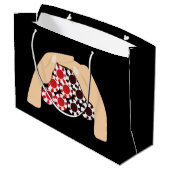 トランプのポーカークールチップの勝者パーティーカジノ ラージペーパーバッグ (裏面アングル)