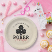 トランプのポーカーゲームナイトヴィンテージスタイルクラブ ペーパープレート (パーティー)