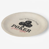 トランプのポーカーゲームナイトヴィンテージスタイルクラブ ペーパープレート (アングル)