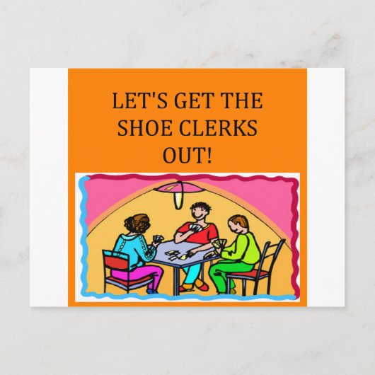 トランプのポーカーゲームプレーヤーのジョーク ポストカード (正面)