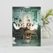 トランプのポーカーゲーム写真招待状招待状メン1890 招待状 (スタンド正面)
