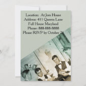 トランプのポーカーゲーム写真招待状招待状メン1890 招待状 (裏面)