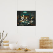 トランプのポーカーゲームby Cassius Marcelus Coolidge (1894) ポスター (キッチン)