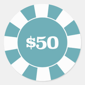 トランプのポーカーコースター50青 ラウンドシール