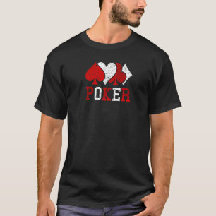 トランプのポーカースイーツスペードハートダイヤモンドクラブヴィンテージトランプのポーカー Tシャツ