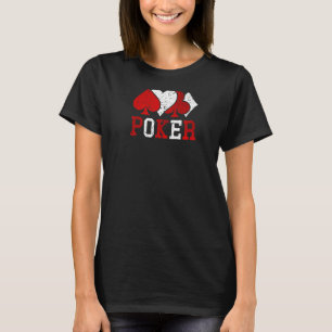 トランプのポーカースイーツスペードハートダイヤモンドクラブヴィンテージトランプのポーカー Tシャツ