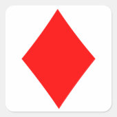 トランプのポーカースイートダイヤモンド スクエアシール (正面)