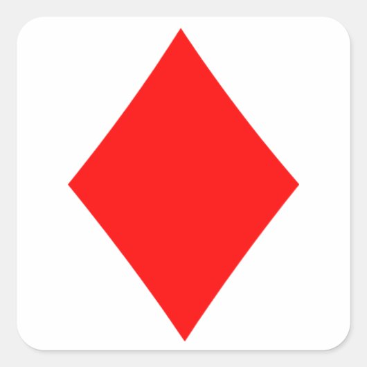 トランプのポーカースイートダイヤモンド スクエアシール (正面)