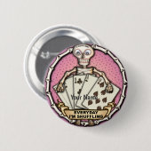 トランプのポーカースケルトンギャンブラピンボタン 缶バッジ (正面&裏面)