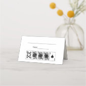 トランプのポーカーストレートフラッシュスペード座席表エスコートカード プレイスカード (裏面)