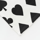 トランプのポーカースーツパタカスタムーンの背景色 フリースブランケット (角)