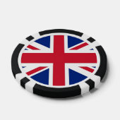 トランプのポーカーチップとイギリス国統一された旗 ポーカーチップ (シングル)