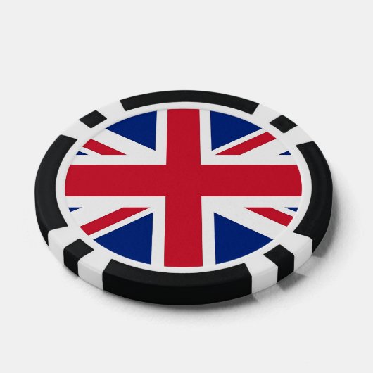 トランプのポーカーチップとイギリス国統一された旗 ポーカーチップ (シングル)