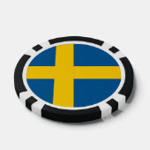 トランプのポーカーチップとスウェーデン国旗 ポーカーチップ (シングル)