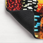 トランプのポーカーチップとトランプのマウント マウスパッド (コーナー)