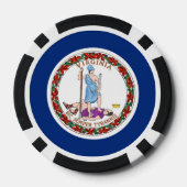 トランプのポーカーチップとバージニア州旗 ポーカーチップ (裏面)