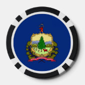 トランプのポーカーチップとバーモント州旗 ポーカーチップ (裏面)